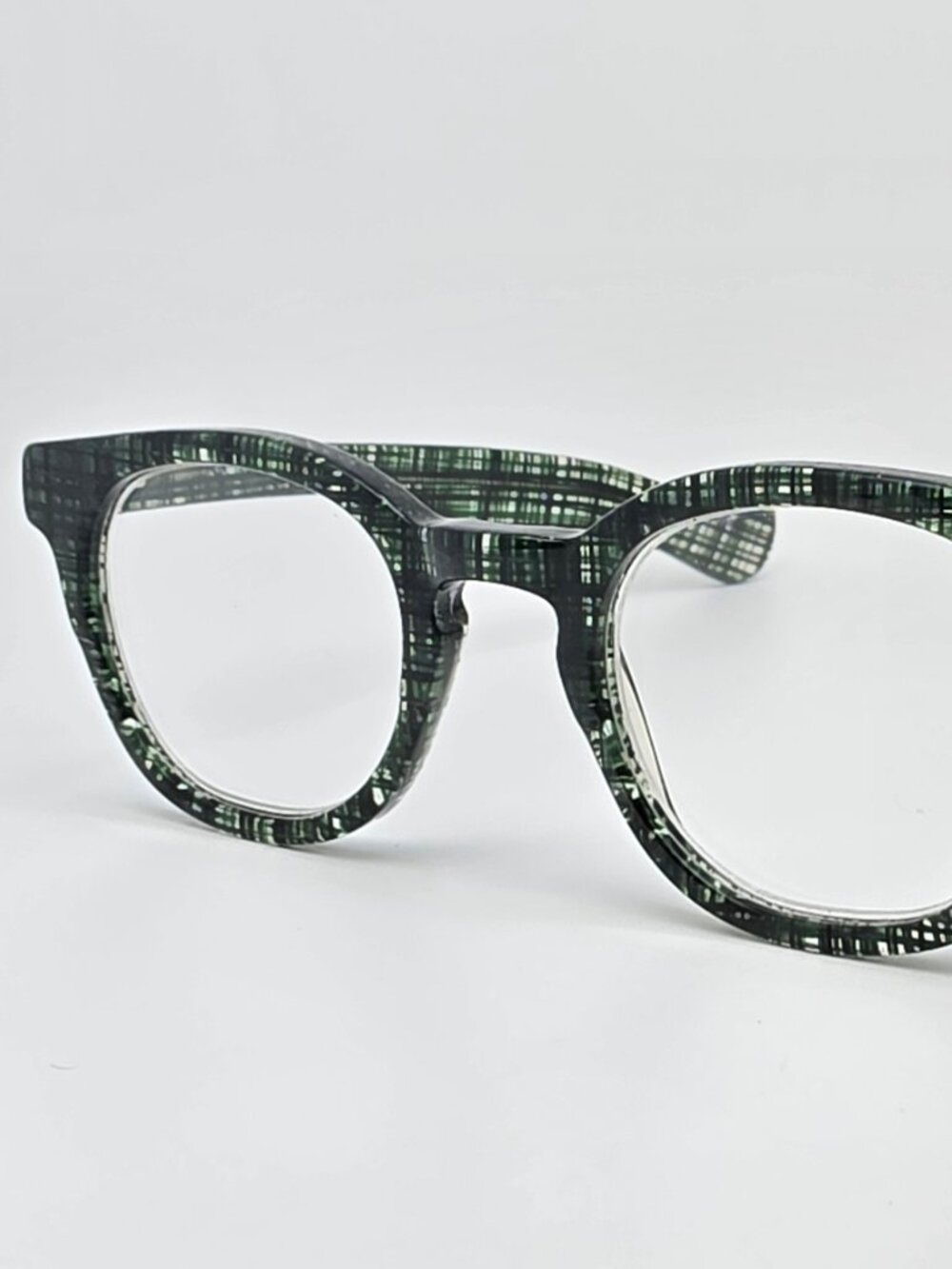 Eyebobs Total Wit 2164 11 Green Check Frame +2.00 Unisex Reading Glasses 46mm